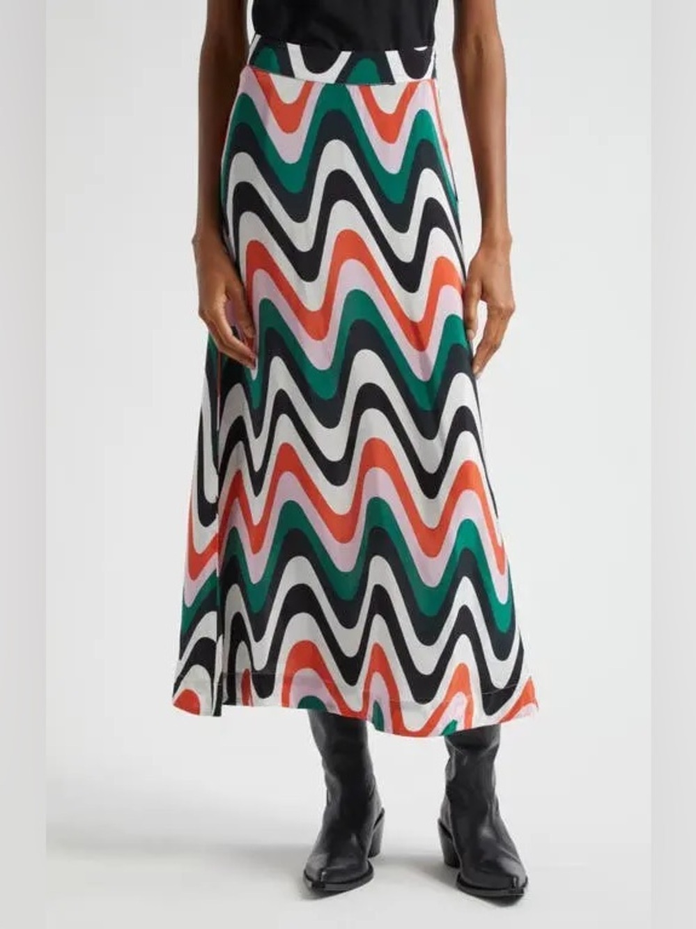 Farm Rio: Wave Gradient Midi Skirt - Picture 8 of 10